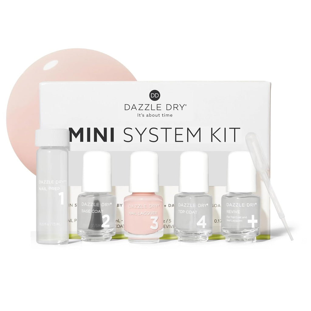 Mini Kit 4 Step System - Not Quite Nude, a full coverage peaches-and-cream nude. Full coverage cream. (5 Piece Kit /