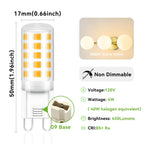 12 Pack G9 LED Bulb, Eq 40 Watt G9 Halogen Bulb, 3000K Soft Warm White