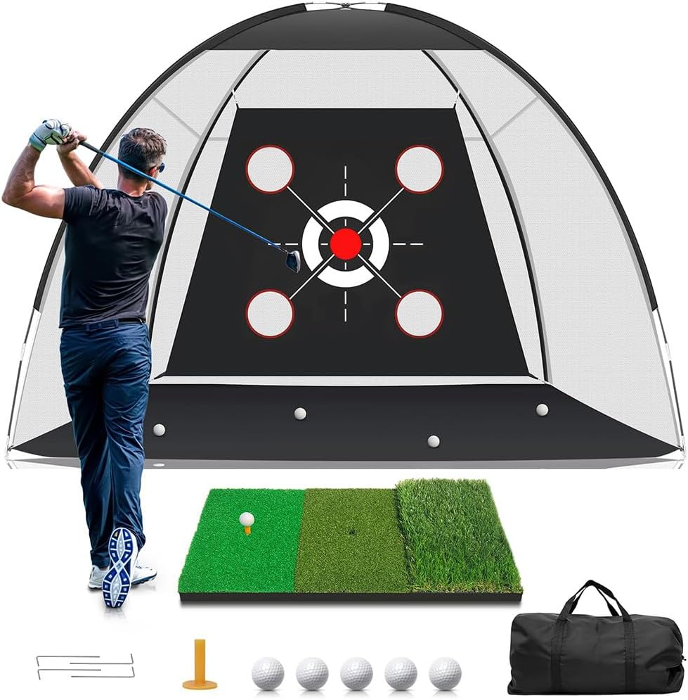 Golf Net with Practice Mat