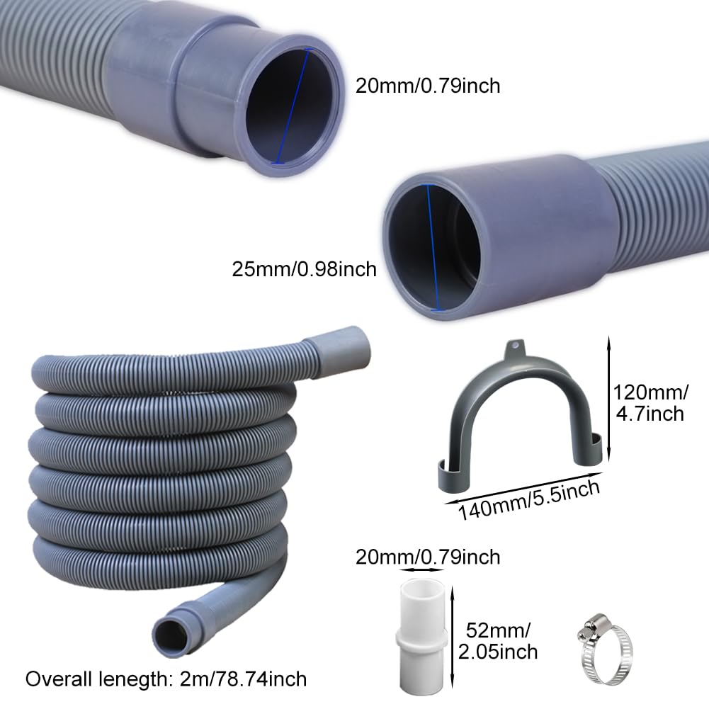3.28Ft Universal Washing Machine Drain Hose Kit