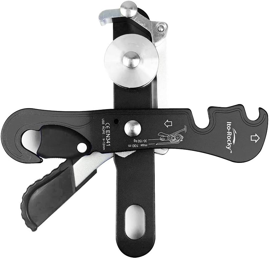 Self-Braking Stop Descender - CE Certified Rescue & Climbing Gear | Auto-Braking with Anti-Panic Function for Rescue