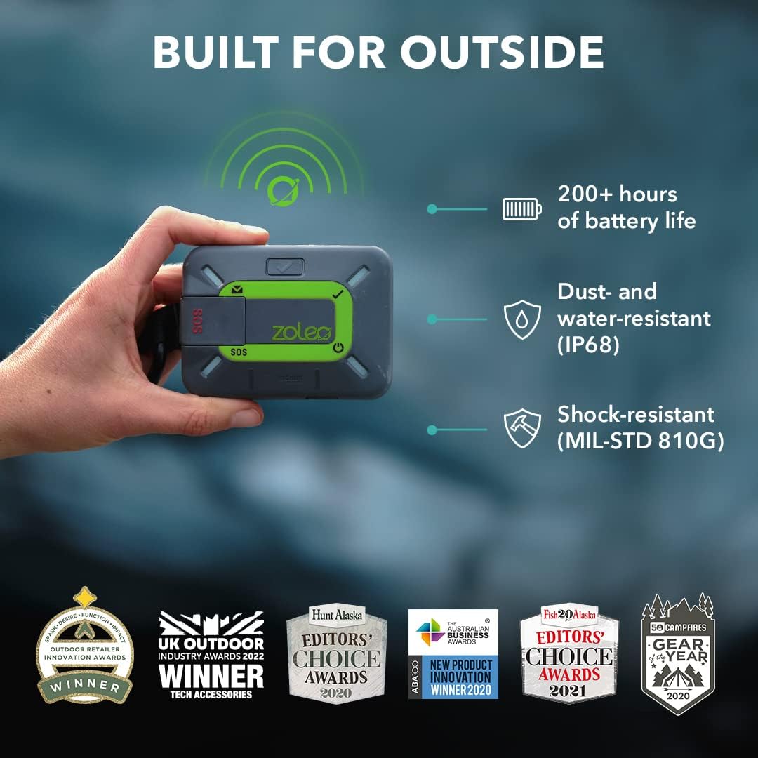Satellite Communicator | Two-Way GPS Messenger with Emergency SOS, Check-In and Location Sharing for Hiking, Camping