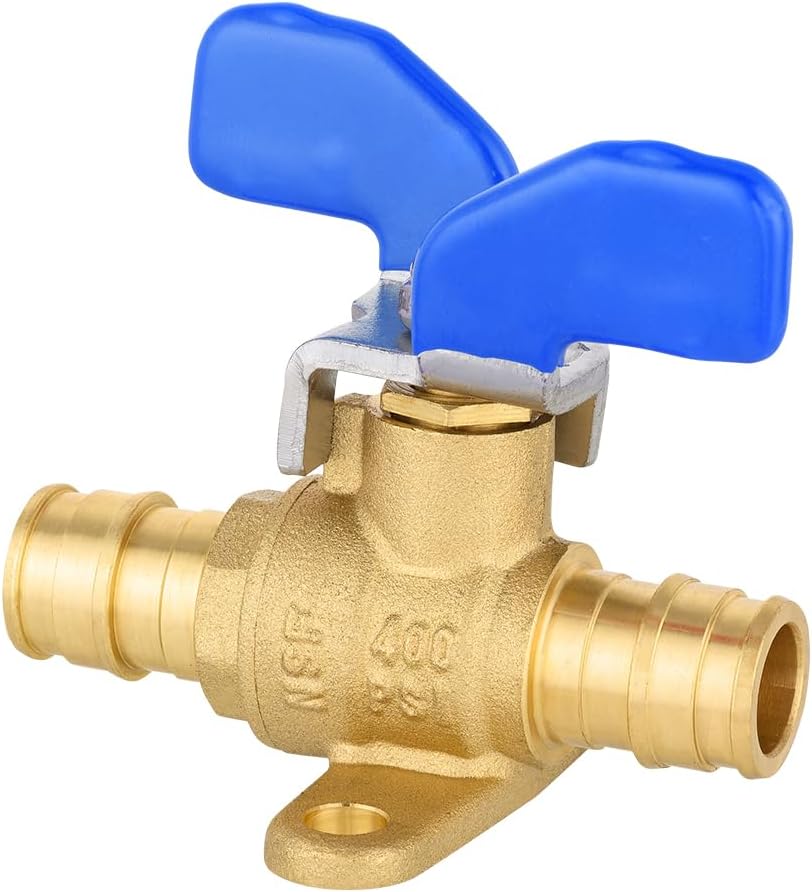 2Pcs EFIELD 1/2"Pex-A Butterfly Drop Ear Brass Ball Valve(VALVE337-2)