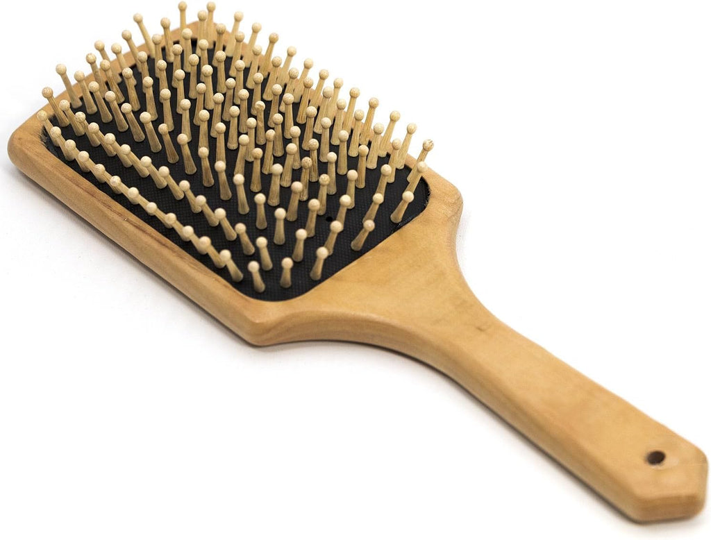 Equine Wooden Mane & Tail Brush for Horses | Brown | 9.5"