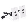 Cable Matters 2-Pack 2-Port 4K HDMI Wall Plate, White