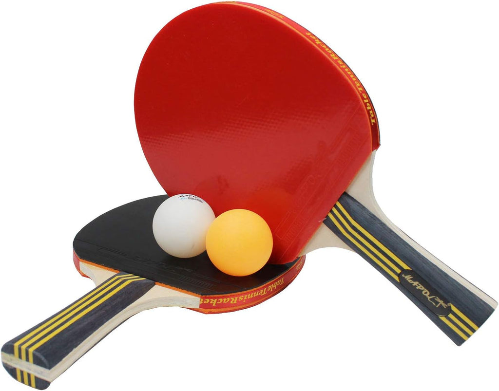 Ping Pong Paddles Set of 4, 4 Ping Pong Paddles and 8 Balls with Case
