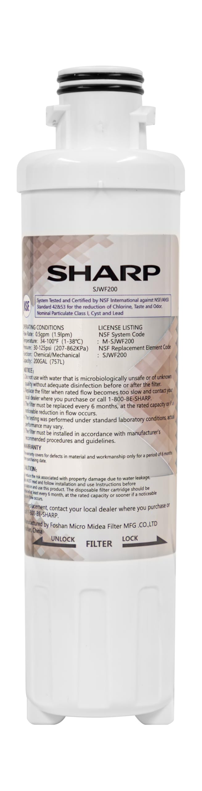 Sharp Replacement Water Filter for SJG2254FS