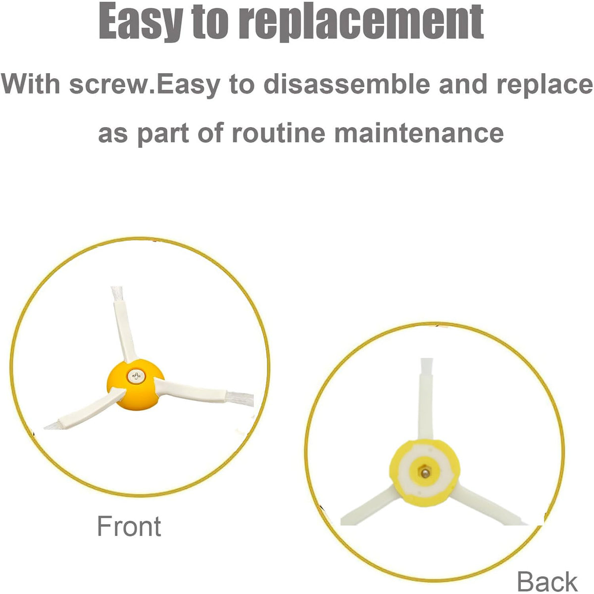 Replacement Side Brush for iRobot Roomba 600 700 800 900 Series 692 675 694 671 677 980 960 985 880 860 805 877 890 895 805 761 770 780 790 Robotic Vacuum Attachment Part, 10Side Brush,1 Screw Driver