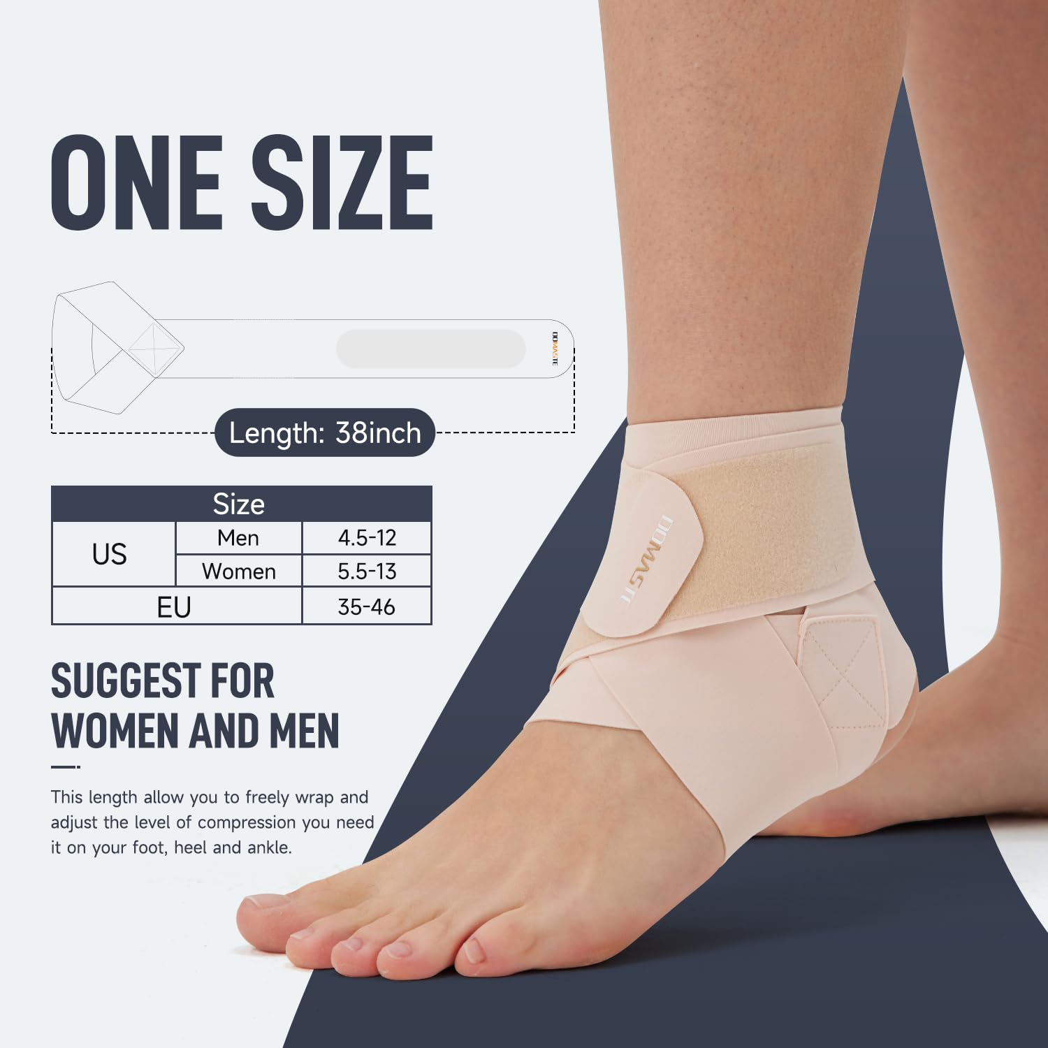 Ultra Thin Ankle Wraps Ankle Brace for Men ＆ Women, Adjustable Ankle Straps for Arch, Sprained Foot, Tendinitis