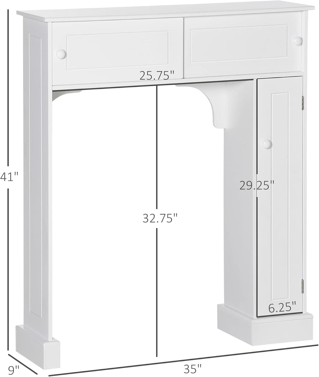 Over The Toilet Bathroom Cabinet Storage Cabinet White | Freestanding Toilet Rack, Bathroom Storage Organizer