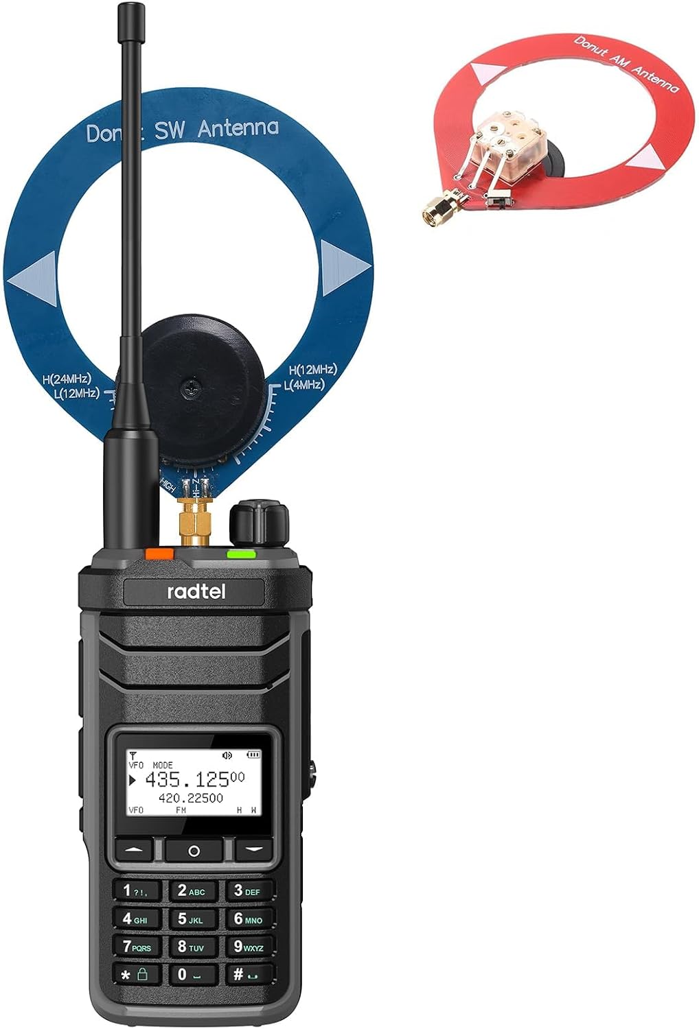 RT-860 Multi Band Ham Radio HF UHF VHF Dual Band with AM USB LSB CW CB LW MW SW SSB Reception, 1024 Channels, 2000mAh