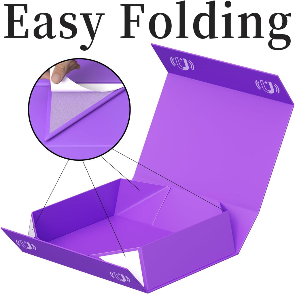 Gift Box 11.5x7.8x3 In, Purple Gift Boxes with Lids for Presents