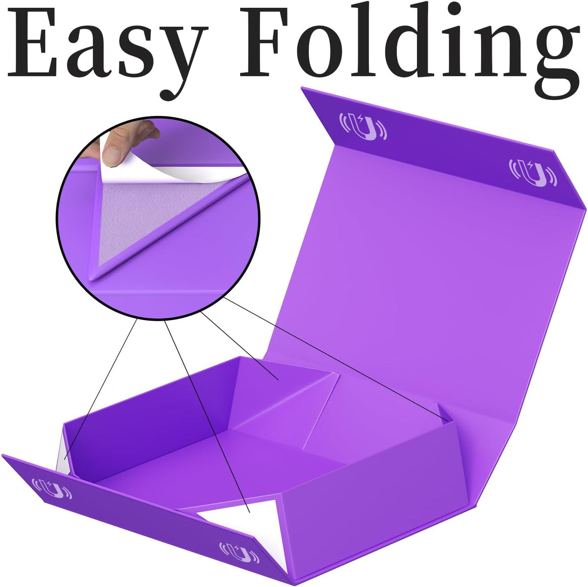 Gift Box 11.5x7.8x3 In, Purple Gift Boxes with Lids for Presents