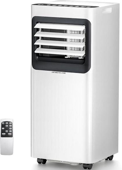 8000 BTU Portable Air Conditioner, 5-in-1 AC Unit with Cool, Dehumidifier, Fan, Sleep & Timer Modes, Auto Swing