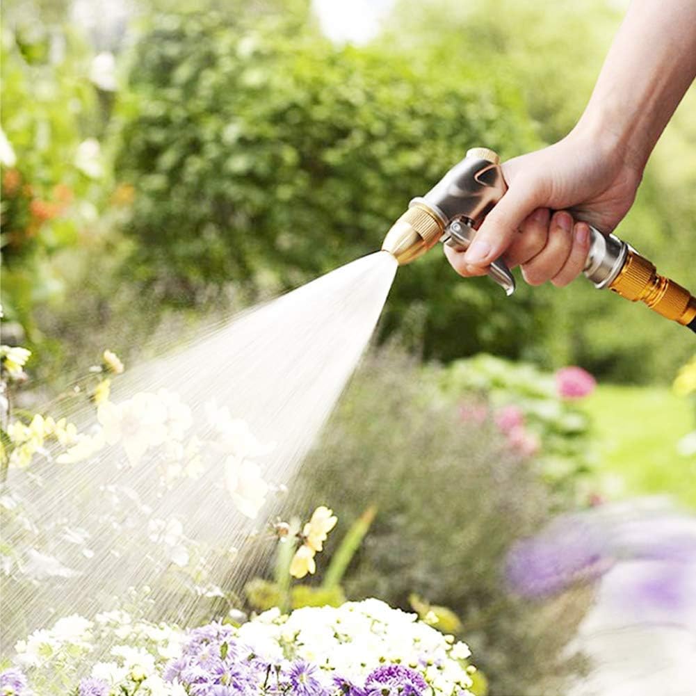 Upgraded Garden Hose Nozzle Sprayer, 100% Heavy Duty Metal Handheld Water Nozzle High Pressure in 4 Spraying Modes