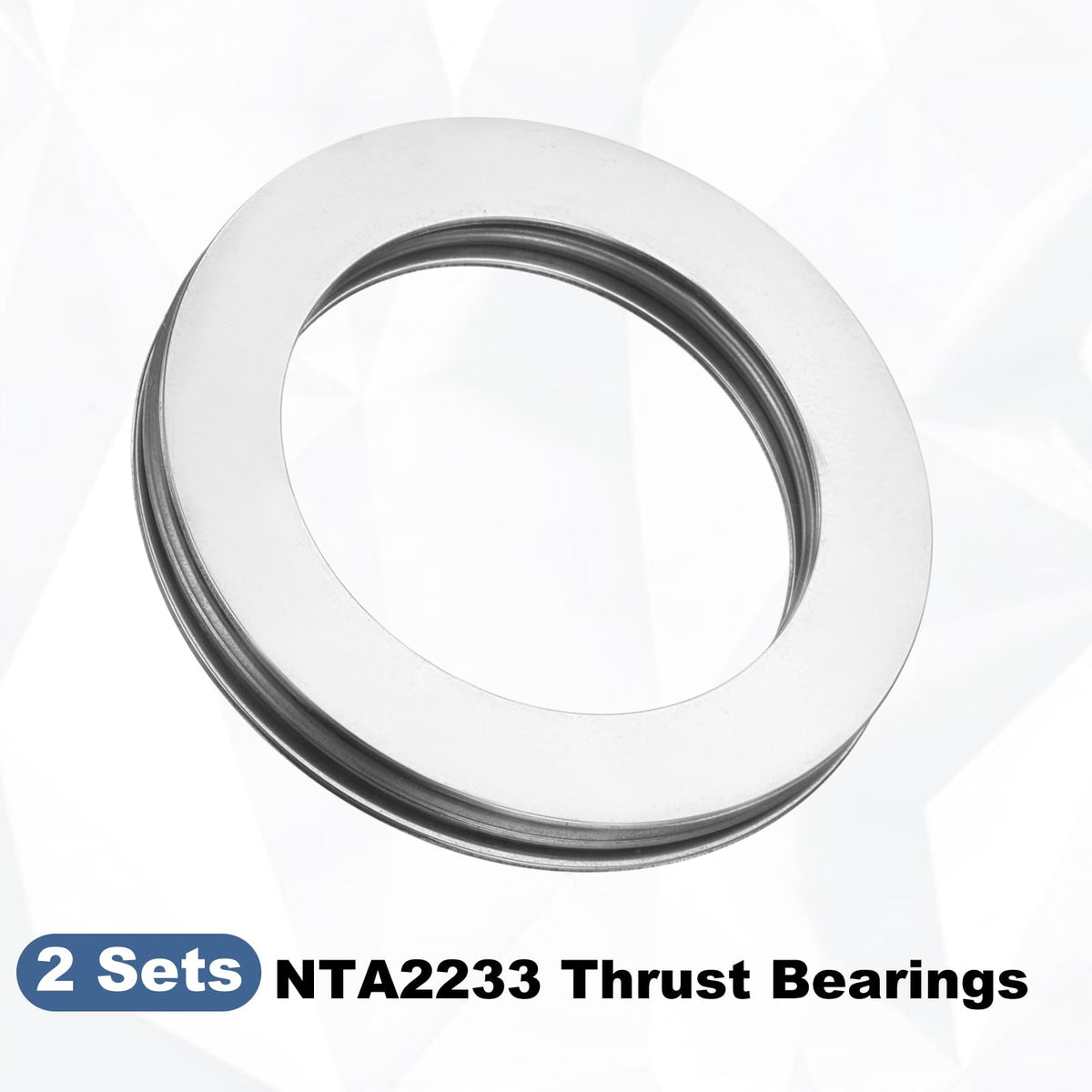 uxcell 2 Sets NTA2233 Thrust Needle Roller Bearings with Washers, ID 1-3/8"