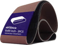 3 Pcs 6 x 89 Inch Assorted Aluminum Oxide Sanding Belt - 80/120/240 Grit
