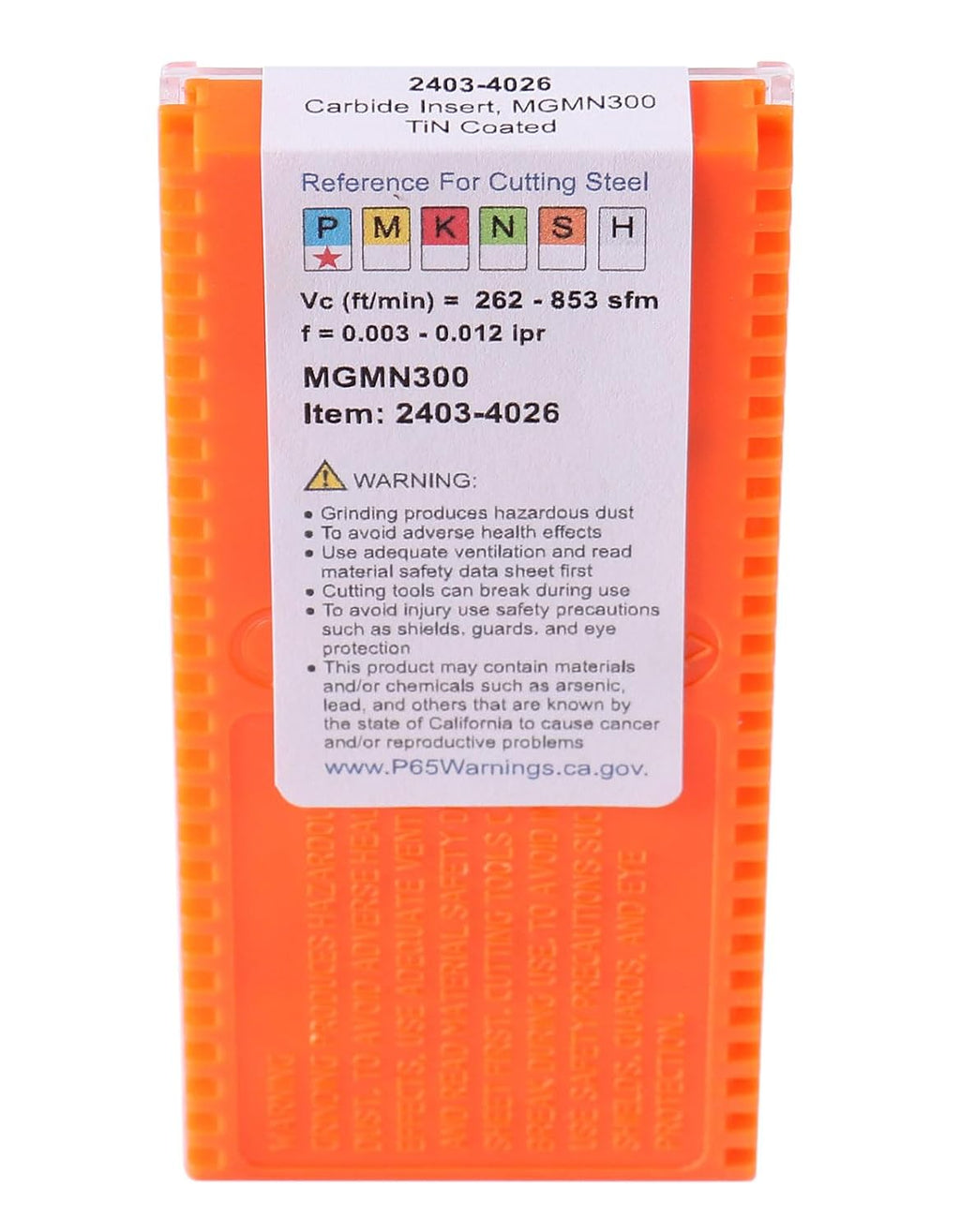 Accusize Industrial Tools Mgmn300 Tin Coated Carbide Inserts, 10 Pcs/Box, 2403-4026x10