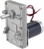 uxcell 24V DC 70 RPM Gear Motor High Torque Electric Reduction Gearbox Eccentric Output Shaft