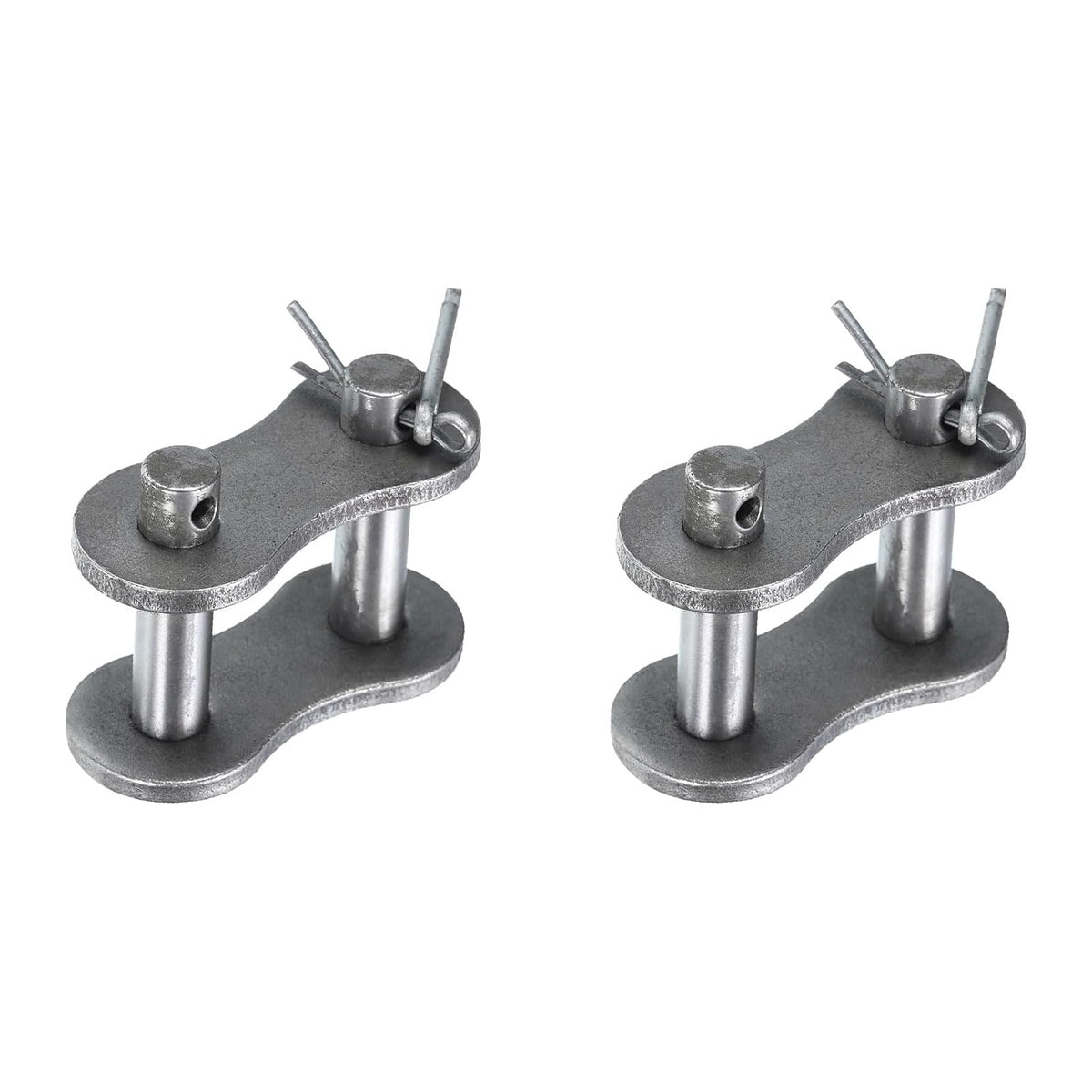 uxcell 2Pcs #100H/ DIN/ISO 20AH Chain Master Connector Link Roller, 1-1/4" Pitch Carbon Steel, Standard Connecting Split Links