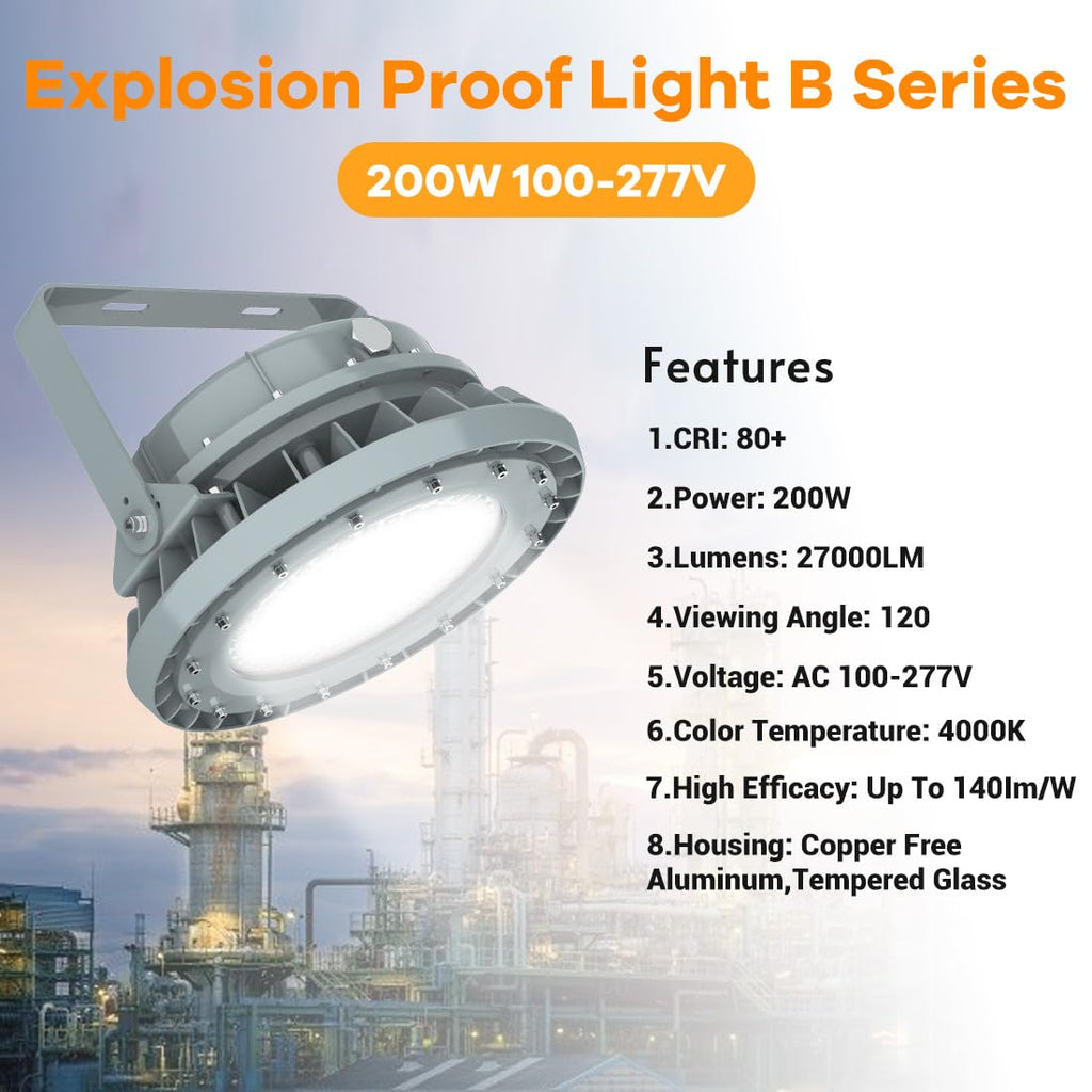 Explosion Proof LED Light ,Hazardous Area Lighting (200W 100-277V 4000K)