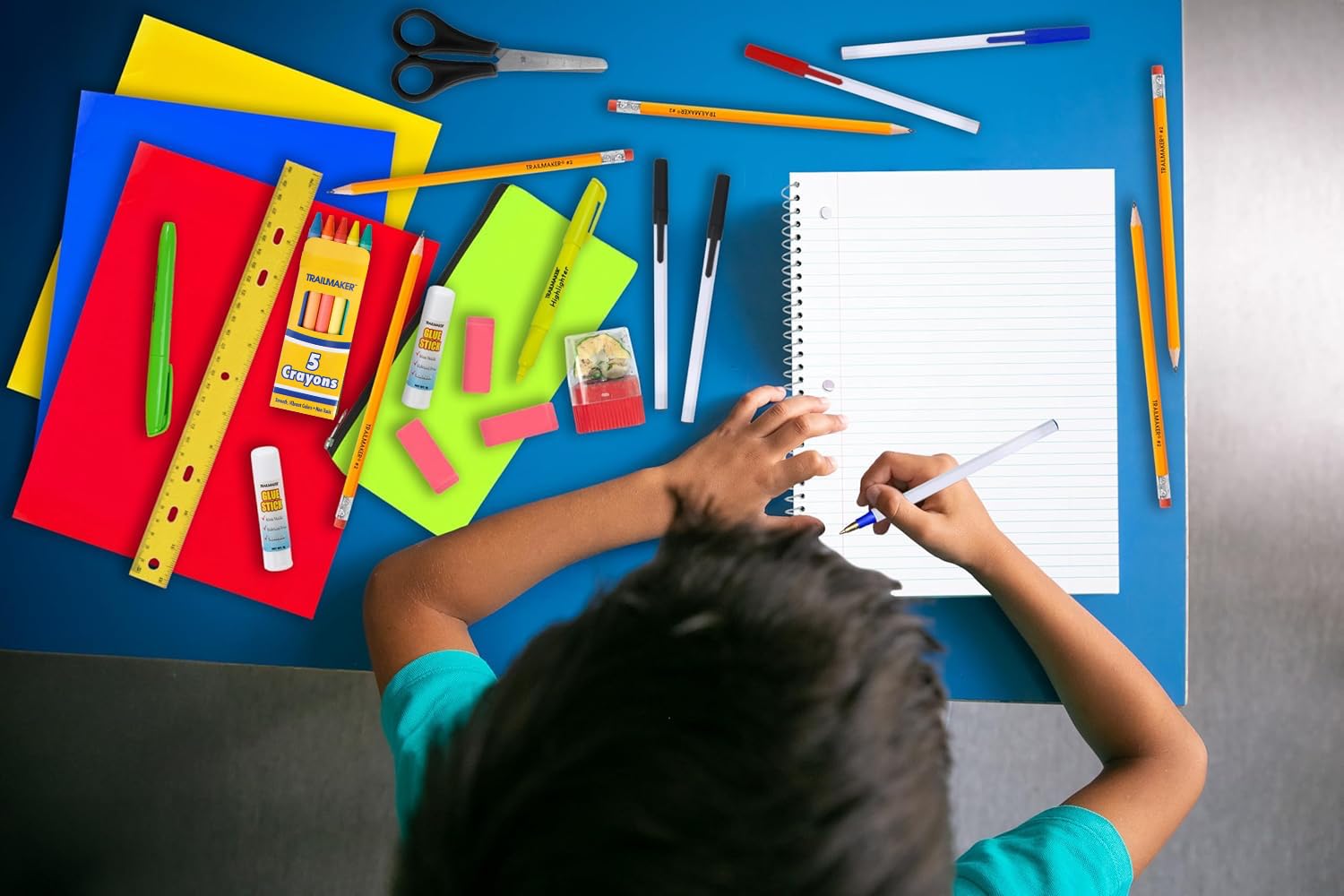 School Supplies Kit for Girls, Boys Back to School Supplies Bundle Pack 30 Piece School Supply Box Set for Kids