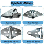 Garage Door Hardware kit, for 8' Height Garage Doors,Includes Rollers/Hinges/Bottom Bracket/Top Bracket/Wire Rope/Screw Pack