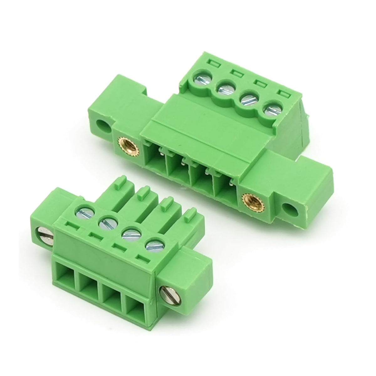 5 Set 4-Pin 3.81mm Pitch Screw Terminal Block Connector,Through-Wall Terminal Connectors - Phoenix Type - 8A, 300V, 16-28AWG