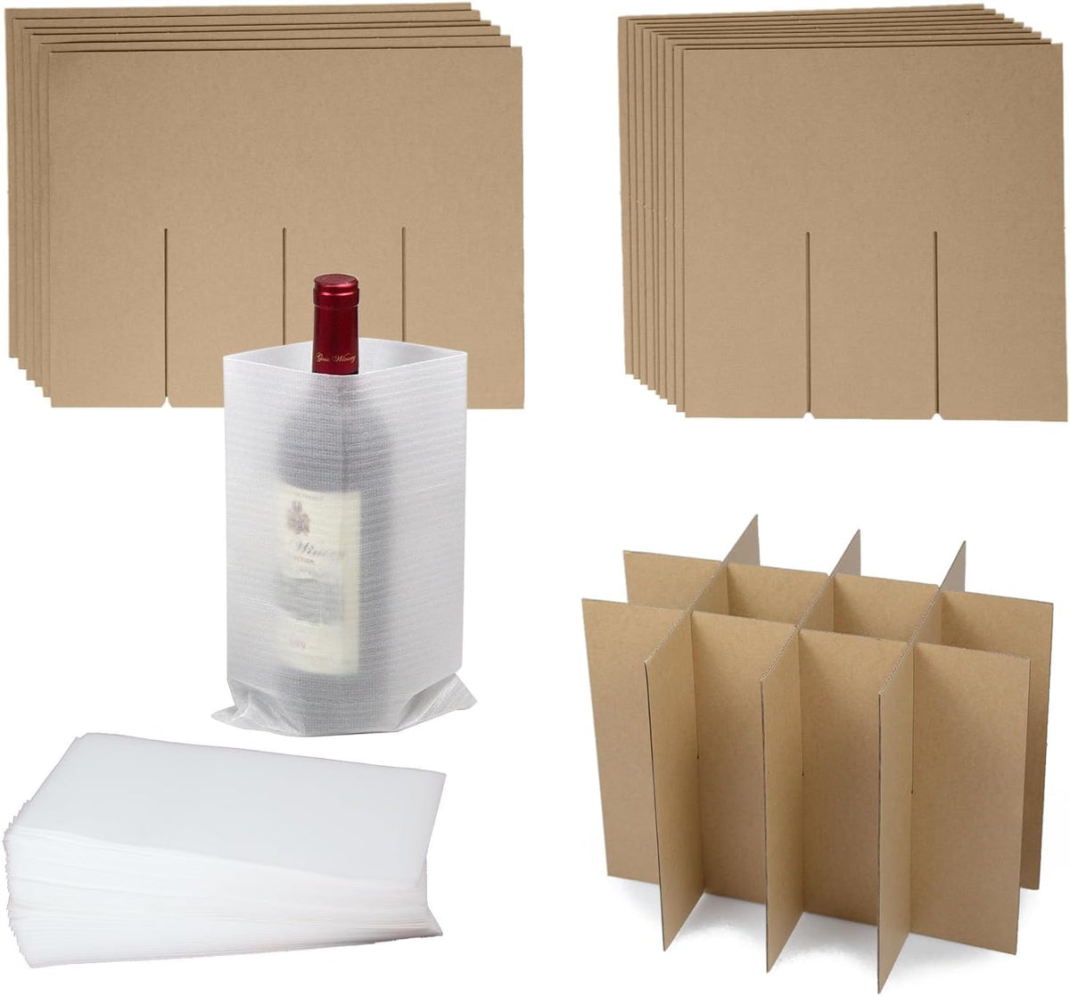 3 Set Glass Divider Kits for Moving Boxes, Kitchen Dish Packing Kit with 36 pcs Foam Pouches Fits in 16 x 12 x 12