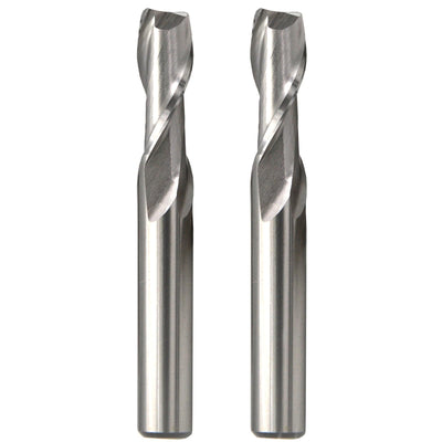 WKSTOOL 2Pcs 12mm 2Flutes HSS M2 Square Nose End Mill Flat Cutter CNC Slotting Cutting Profiling Router Bit for Steels Aluminum Copper Brass Bronze Cast Iron