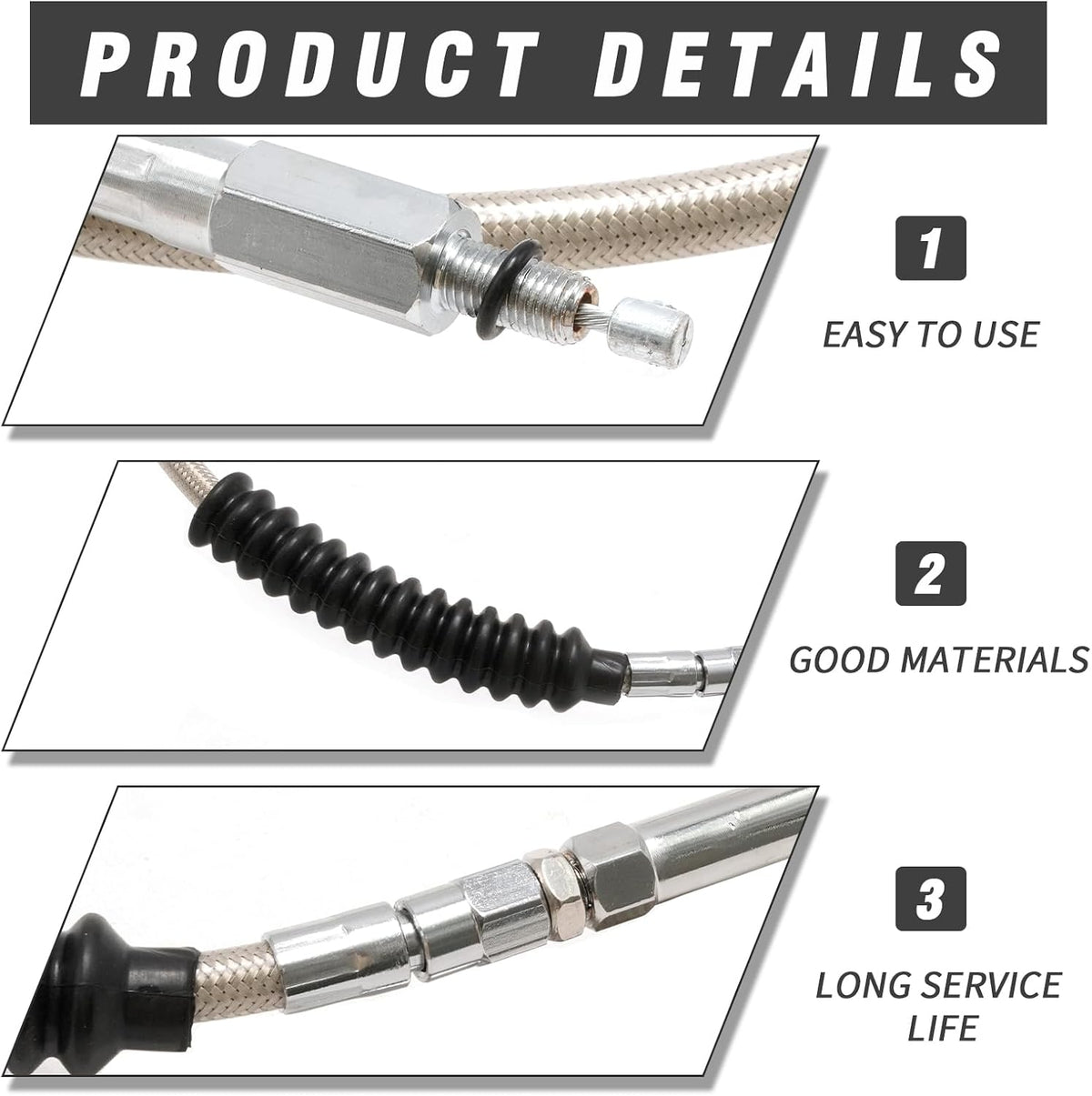 Saihisday Clutch Cable 79" Replacement for Harley Iron Softail Dyna