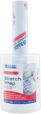 Clear Stretch Wrap Film with Handle, 5 in x 1000 Ft