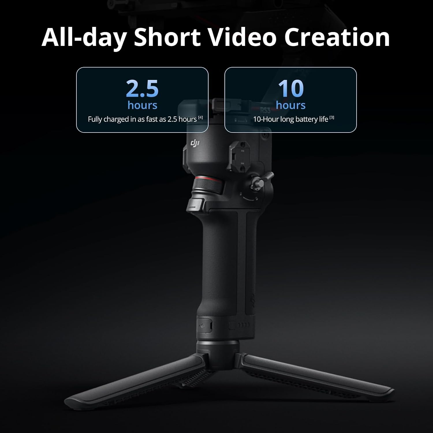RS 3 Mini, Camera Gimbal Stabilizer, Canon/Sony/Nikon/Fujifilm | 2 kg (4.4 lbs) Tested Payload, Native Vertical