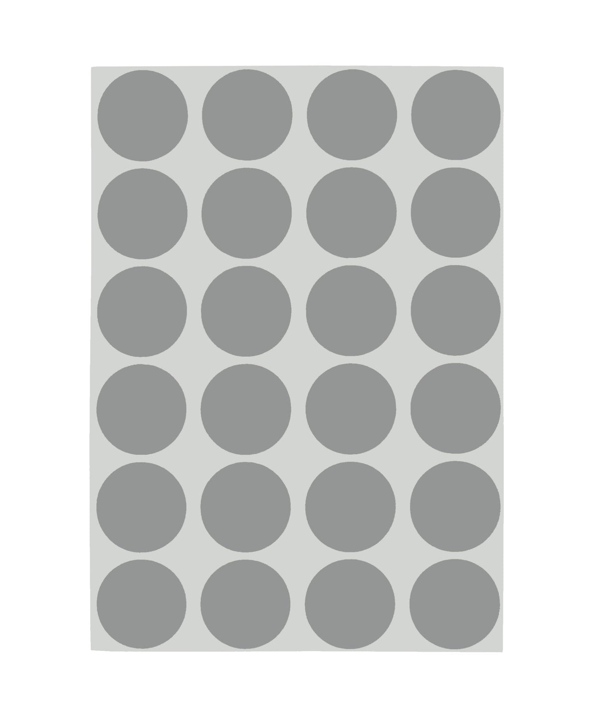 Gray Removable Dot Stickers, 3/4 Inch, 1008/Pack