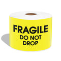 3" X 5" Fragile Do Not Drop Shipping Stickers (500 Labels, 1 Roll)