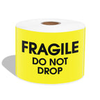 3" X 5" Fragile Do Not Drop Shipping Stickers (500 Labels, 1 Roll)