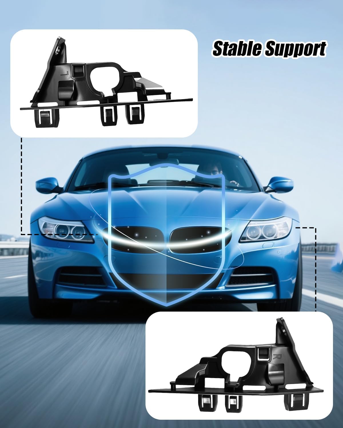 1Pair Front Bumper Retainer Bracket Holder Fit for BMW E85/E86 Z4 2003-2008