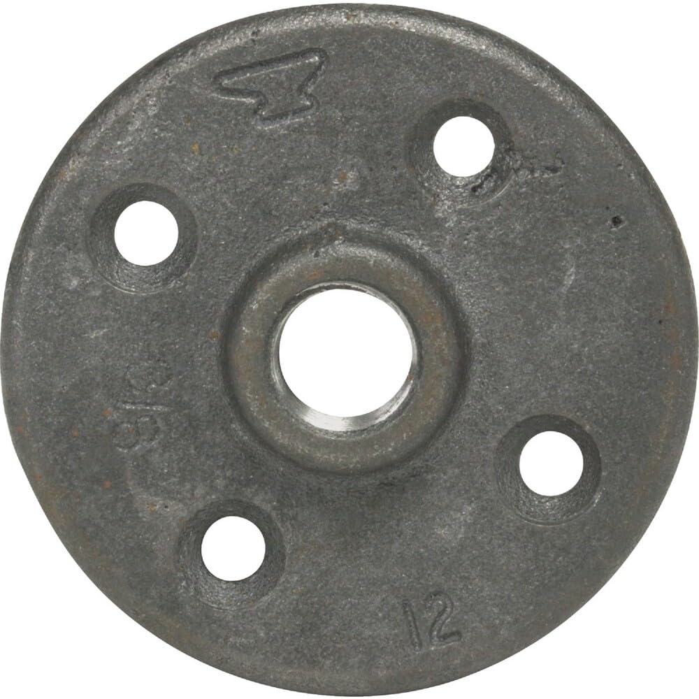 Anvil 8700163903, Malleable Iron Pipe Fitting, Floor Flange, 3/4" NPT Female, Black Finish