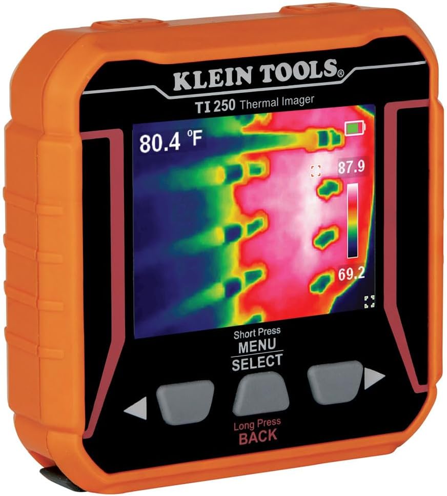 Klein Tools TI250 Rechargeable Thermal Imaging Camera, Camera Displays Over 19,200 Pixels with 3 Color Palettes, High
