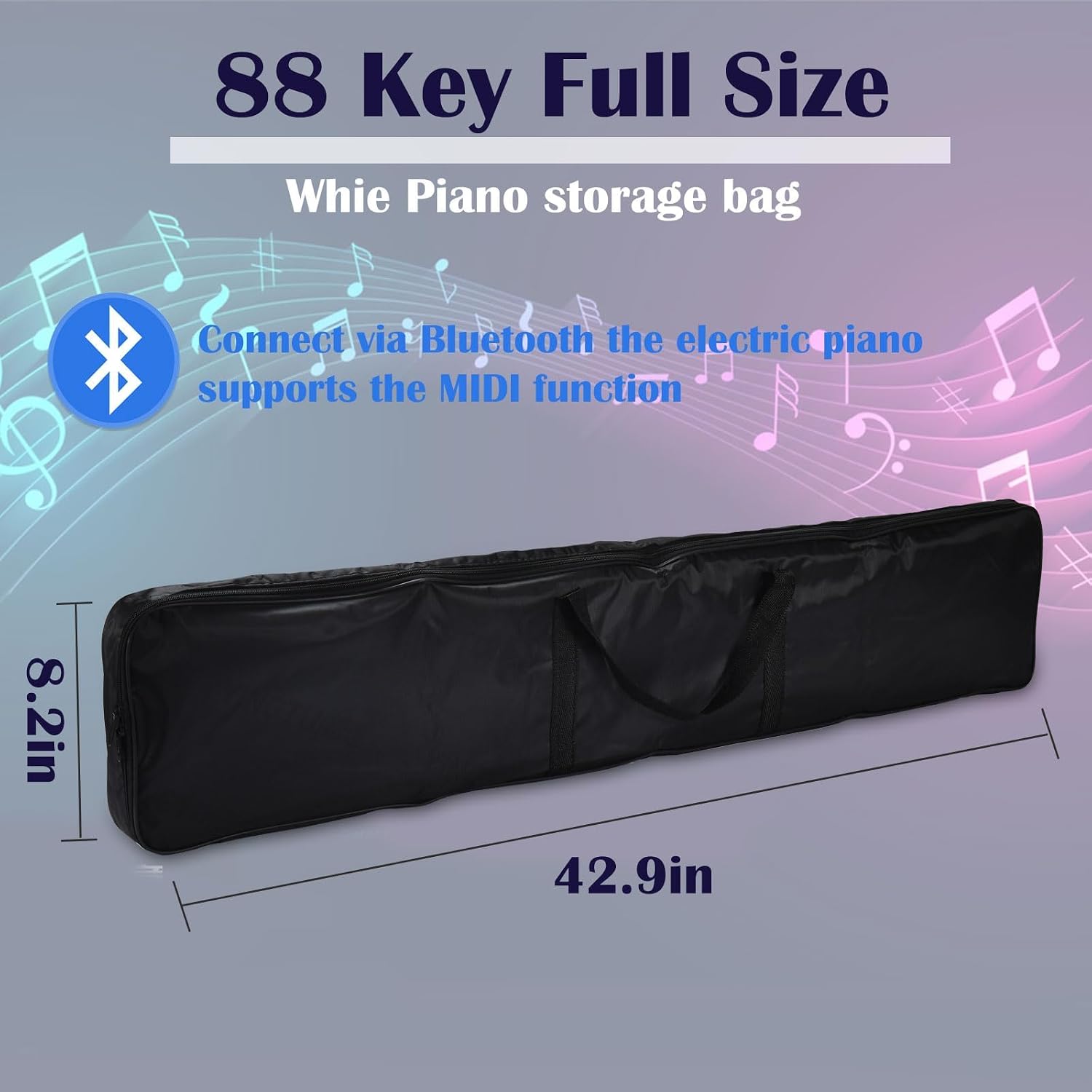 88 Key Keyboard Piano, Semi Weighted Electronic Digital Piano with Music Stand, Power Supply, Sustain Pedal, Stand