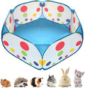 Portable Small Animals Playpen, Outdoor/ Indoor Pop Open Pet Exercise Fence, Guinea Pig Accessories Metal Wire Yard