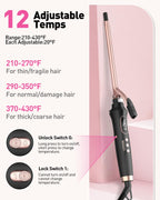 3/8 inch Thin Curling Iron,Extra Long Barrel for Tight Curls