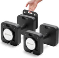 Adjustable Dumbbell Set, 10-50/80lb, 5lb Increments, Quick-Lock | Square Weight Dumbbells for Home Gym Fitness