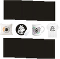 Classic Black Sublimation ink Transfer Sheets,8 Pcs 12x10in | Solod color sublimation paper,fade-resistant,easy to