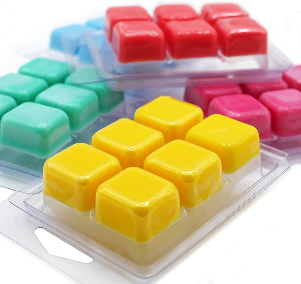 Wax Melt Molds - 125 Packs Thickened Wax Melt Clamshells Wax Seal Mold | Clear Plastic Empty Wax Melt Clamshell Wax