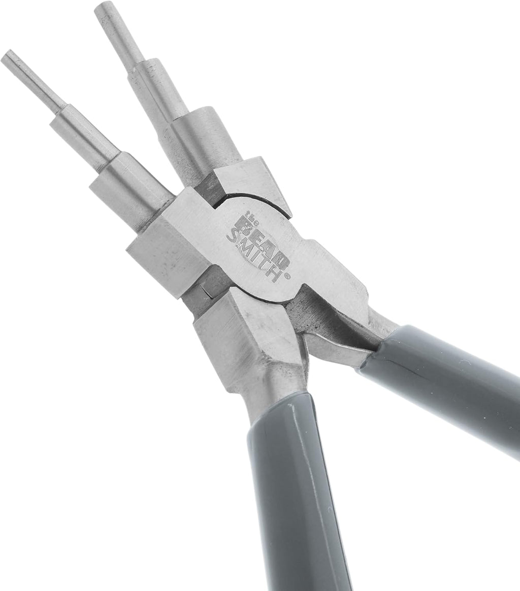 Wire Looping Pliers | Create 6 Sizes (Ranging 2-9mm) of Loops & Jump Rings, 5.5" long (140mm), Polished Steel Head &