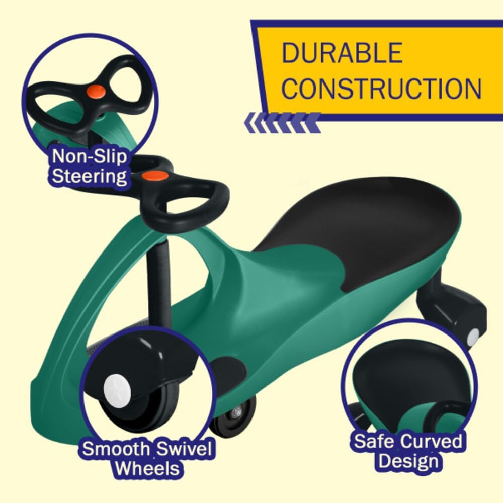 Wiggle Car Ride On Toy - No Batteries, Gears or Pedals - Twist, Swivel, Go - Outdoor Ride Ons for Kids 3 Years and Up