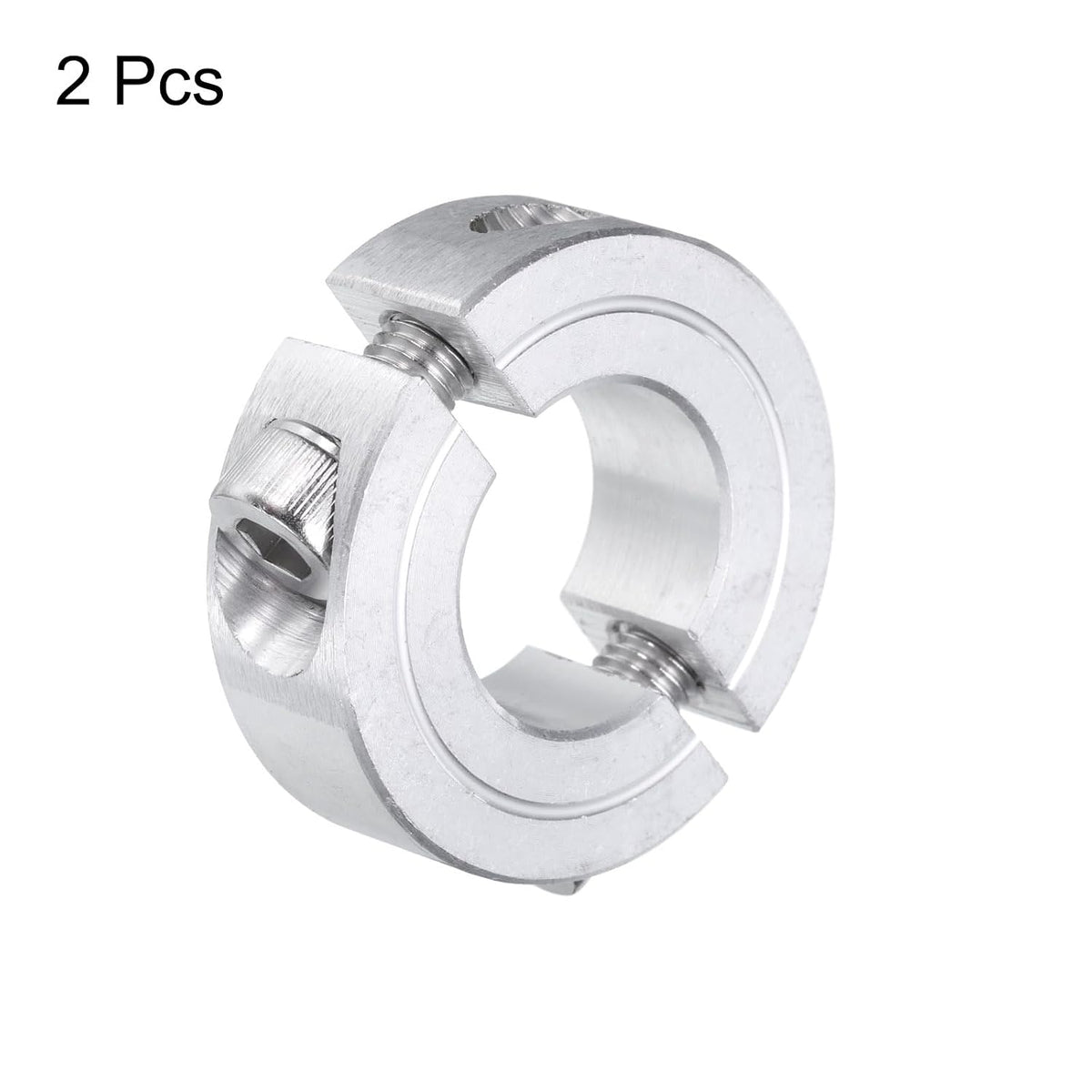 uxcell 2pcs Double Split Clamp-On Shaft Collar 3/4" Shaft, Aluminum Alloy
