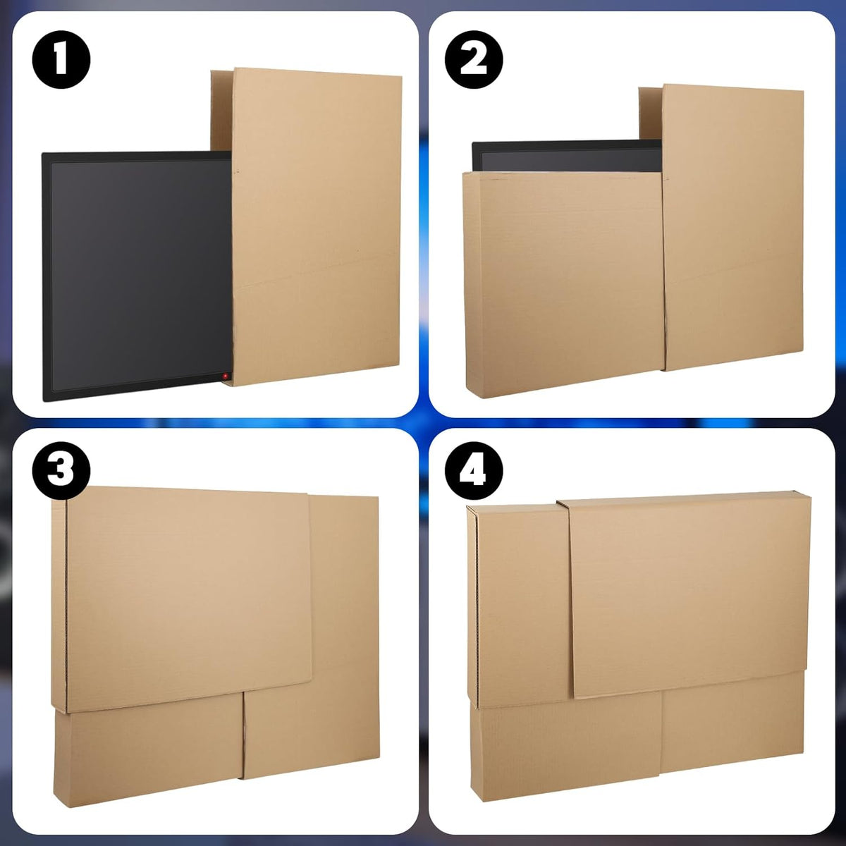 6 Sets 16 Pcs TV Moving Box Adjustable Up to 62" TV, Picture/Paint/Mirror Moving Boxes for Protecting Screen