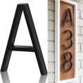 5" Metal Floating House Numbers,Ranslen Black Zinc Alloy Solid Modern House Address Number,Anti-Rust House Numbers